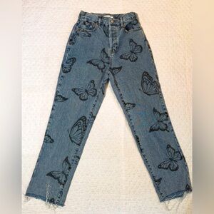 Pacsun Women’s Highwaisted Butterfly printed Jeans